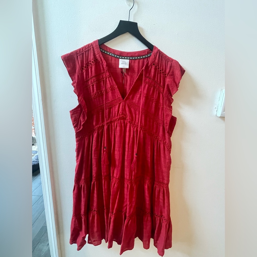 NWT Knox Rose dress, red, size large
